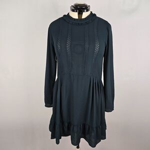 Aritzia Sunday Best RALEIGH Dress Women's Medium Long Sleeve Everest Green NWT
